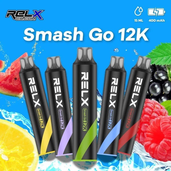 RELX Smash Go 12000 拋棄式電子煙｜悅刻一次性12000口 · 超長續航 · 可充電設計/ILIA電子煙#日期10/29